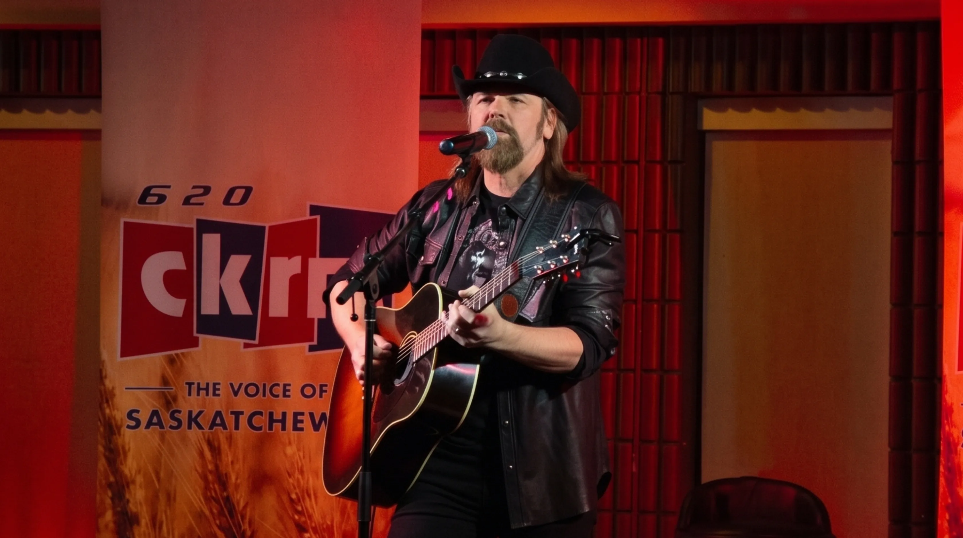 Country artist performing live