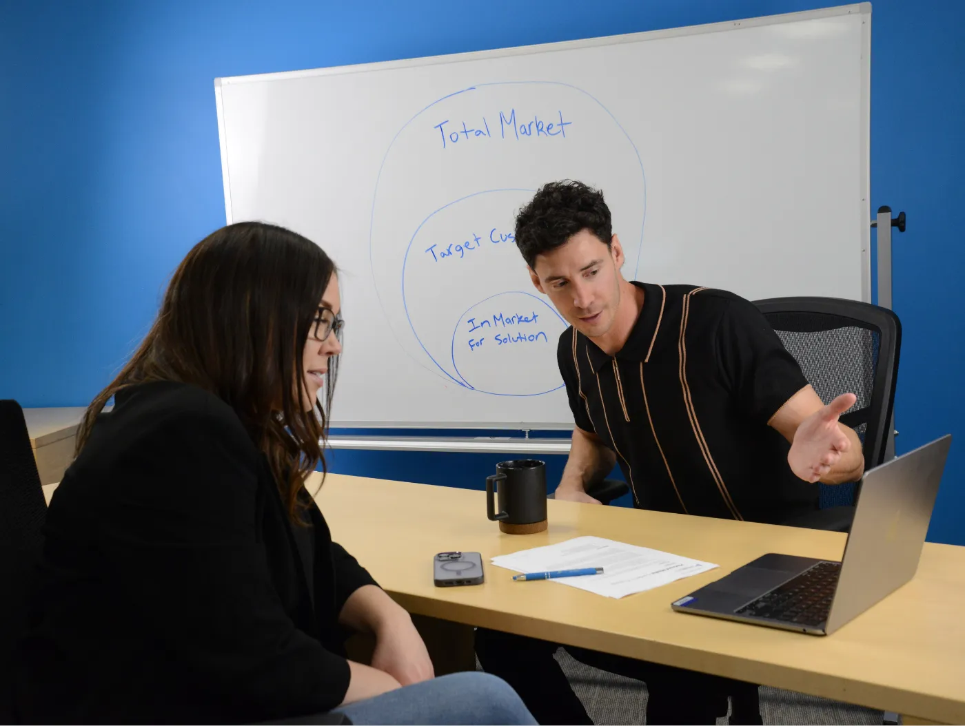 Two marketers working