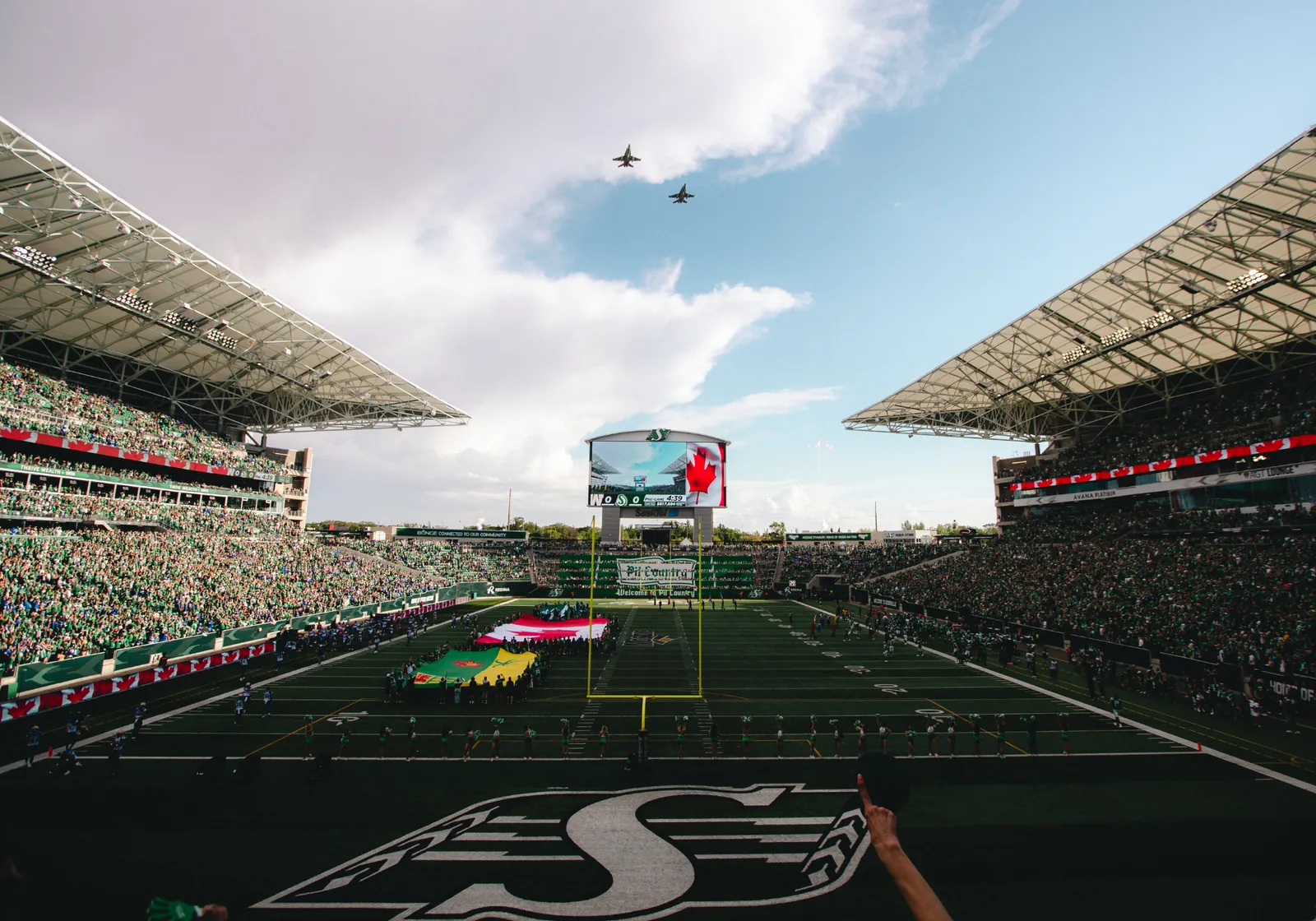 Mosaic Stadium on game day