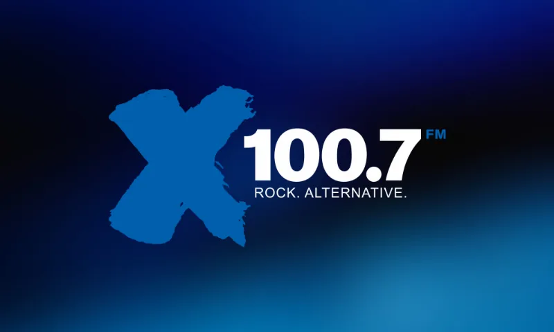 X100.7 Rock. Alternative. logo