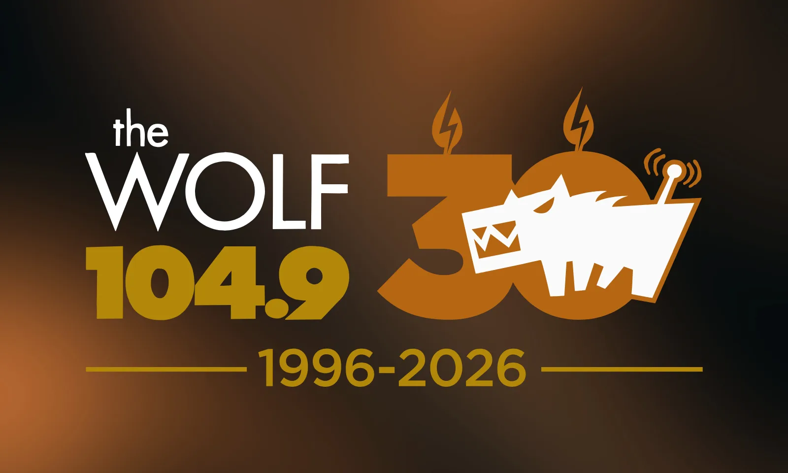 104.9 the WOLF logo