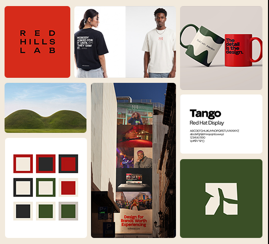 Brand identity and design moodboard