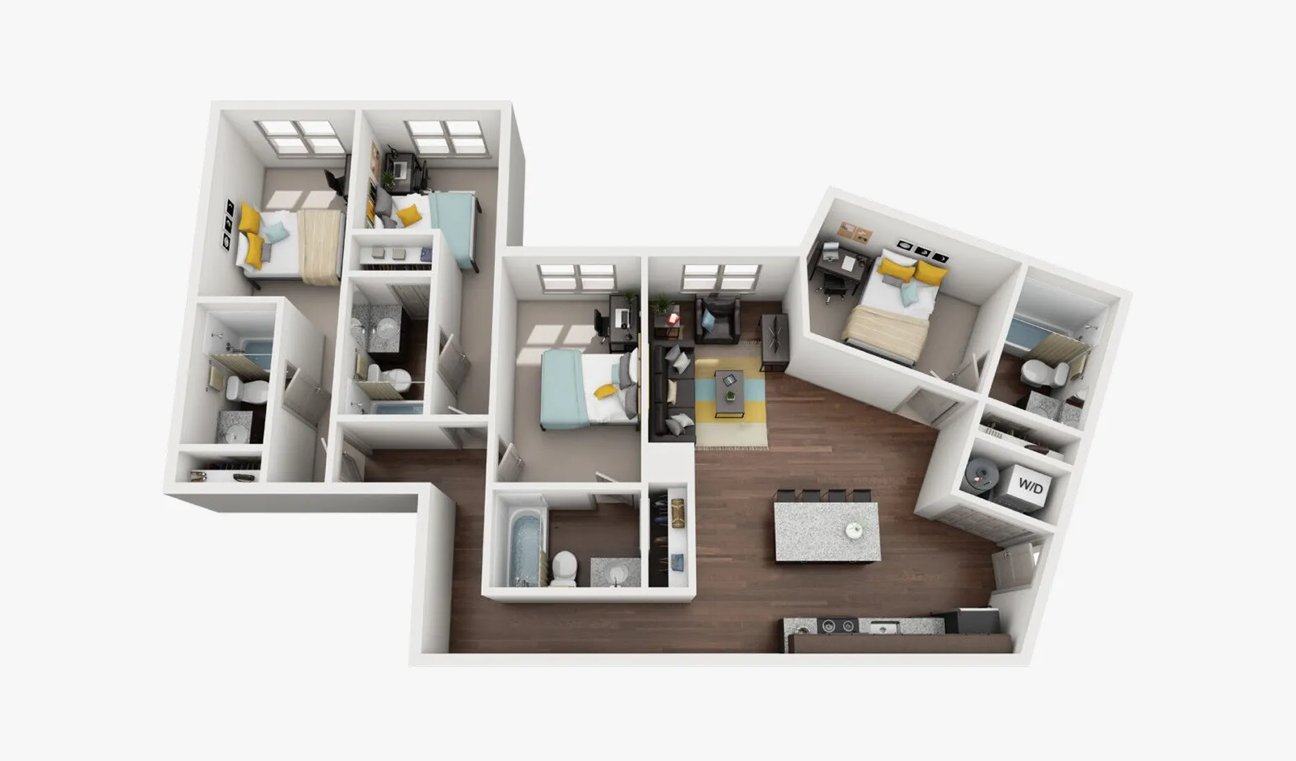 D4 floor plan at Luxe On West Call