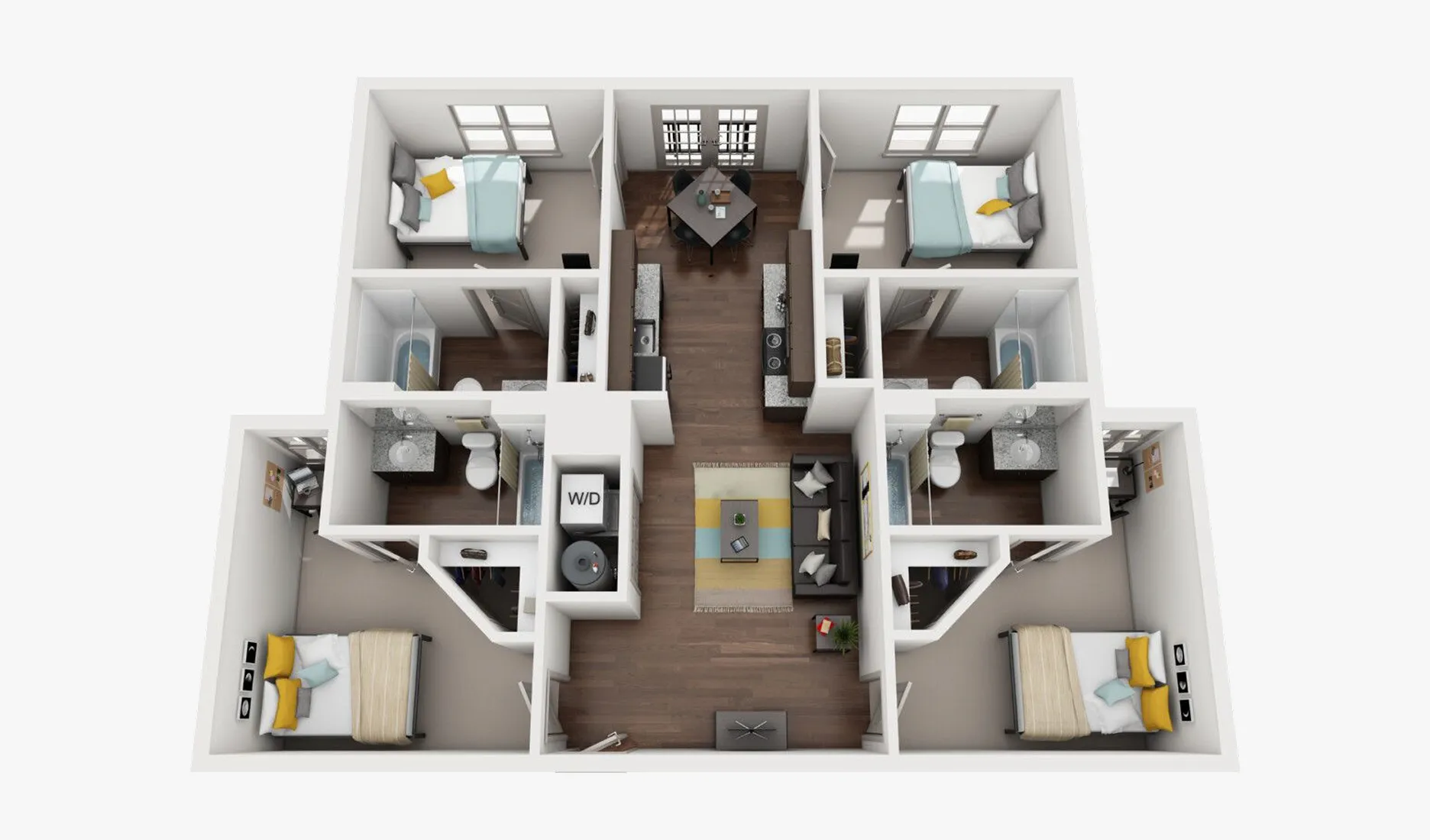 D2 floor plan at Luxe On West Call