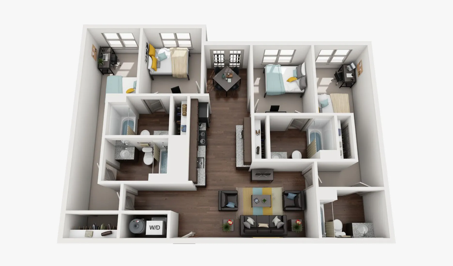 D1 floor plan at Luxe On West Call