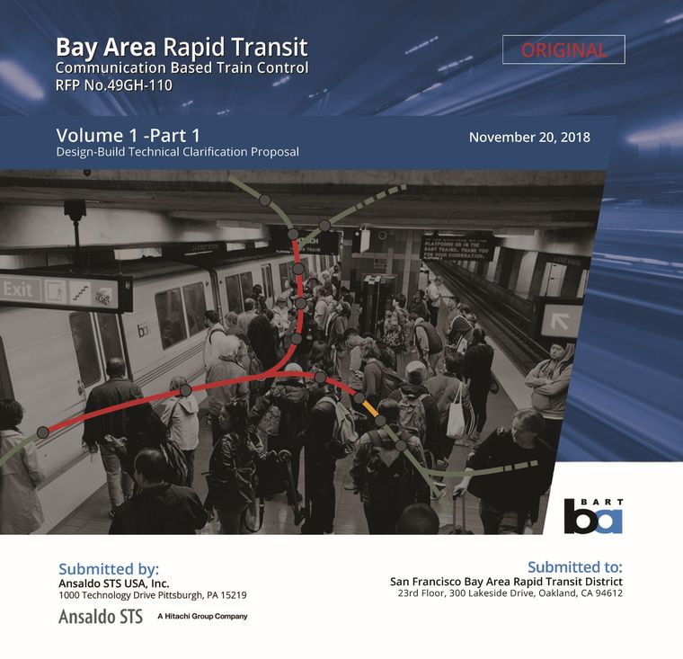 BART communications-based train control proposal cover
