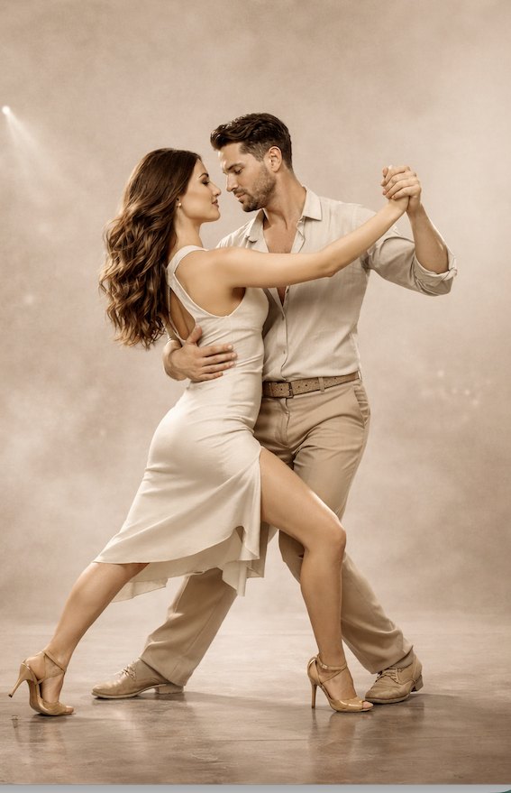 Couple in a tango hold