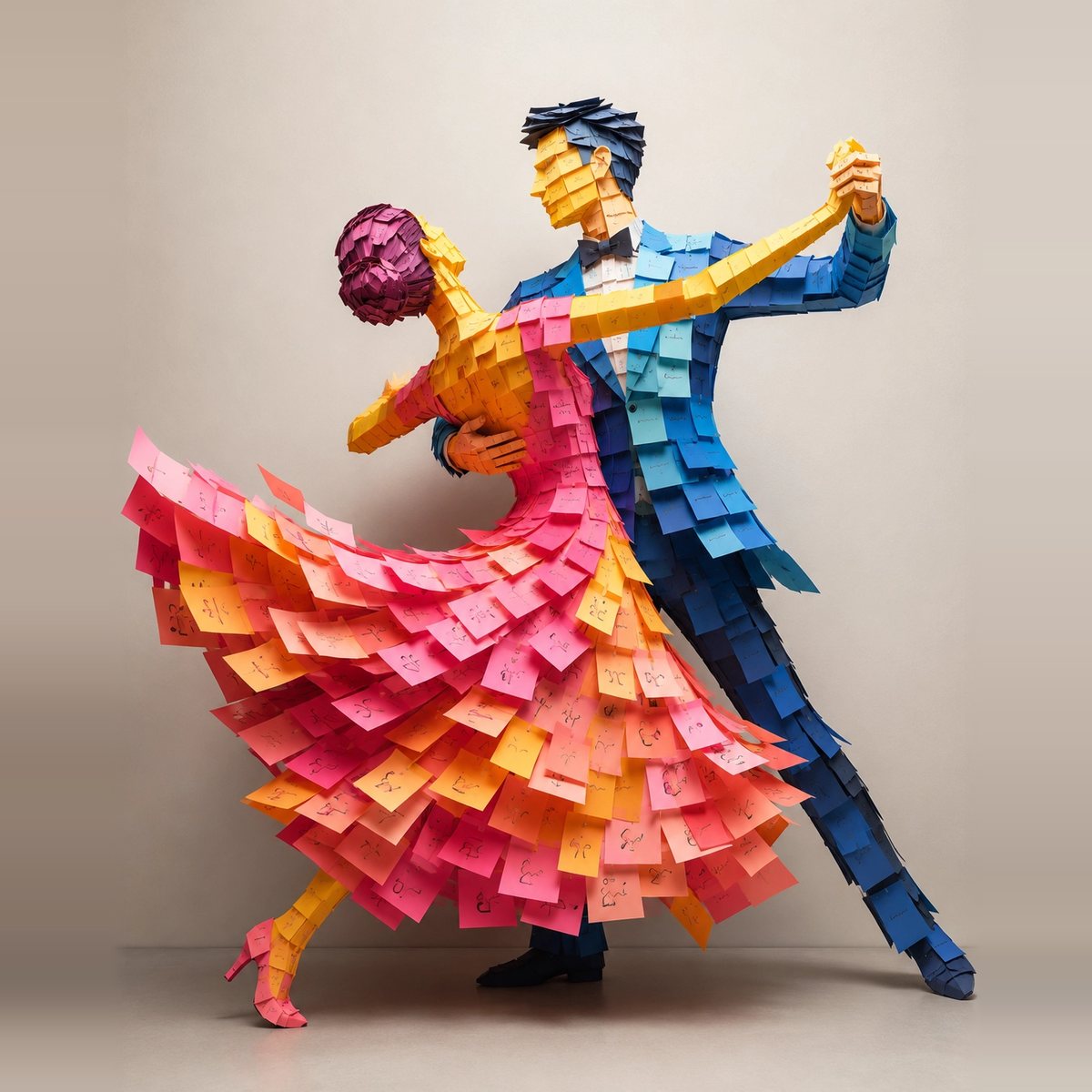 Ballroom couple in a dance hold, illustration for dance tips and guides