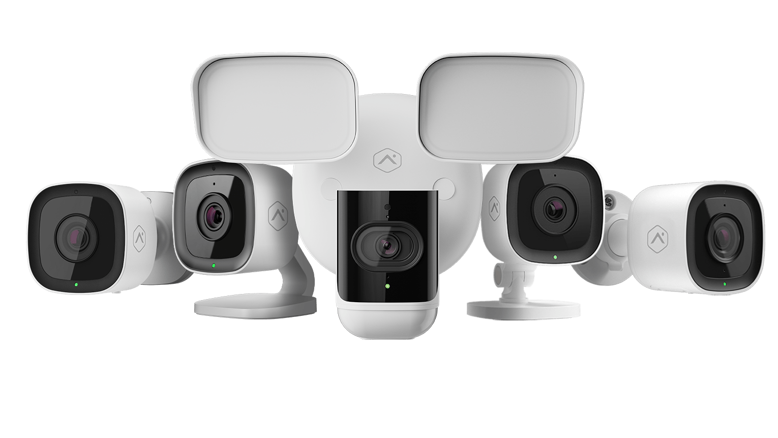 Indoor and outdoor Alarm.com camera options.