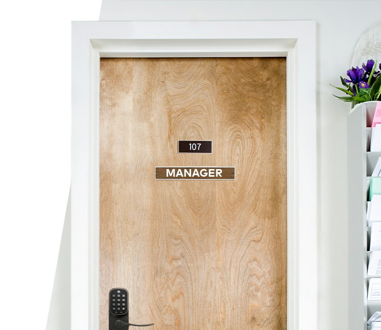 Restricted office door illustrating business access planning.