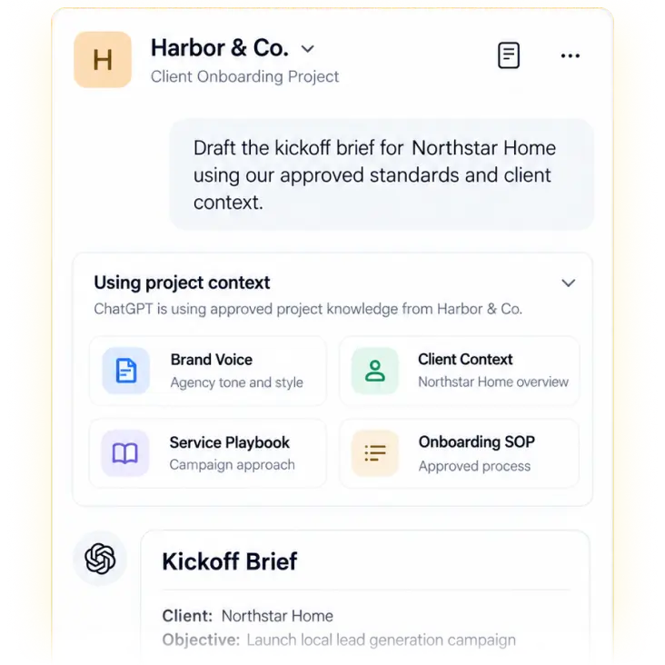 AI environment and context interface example