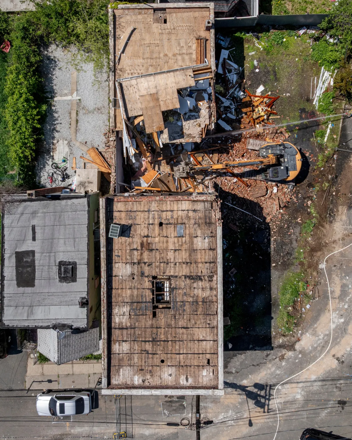 Joe Maggio Construction controlled demolition on a commercial construction project in New Jersey.
