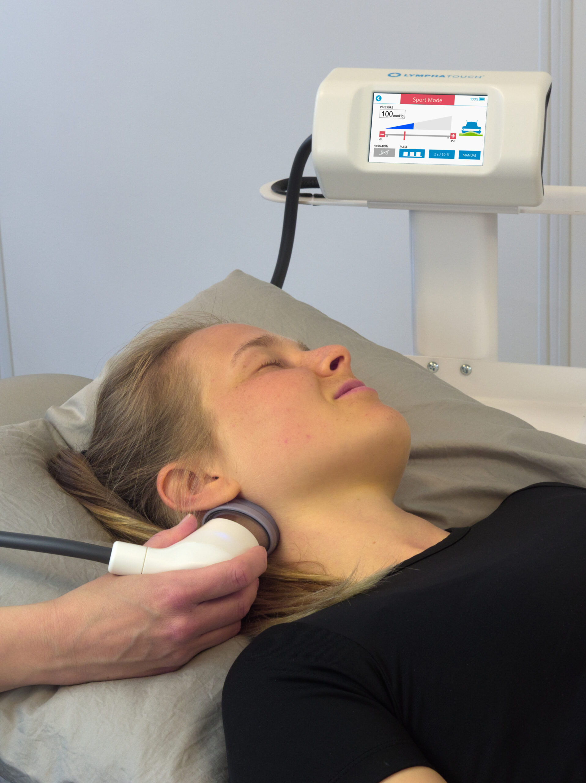 LymphaTouch treatment on the neck