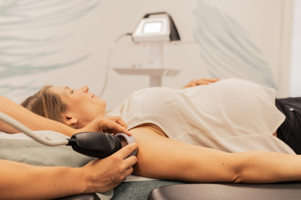 LymphaTouch treatment in a women's health physiotherapy session