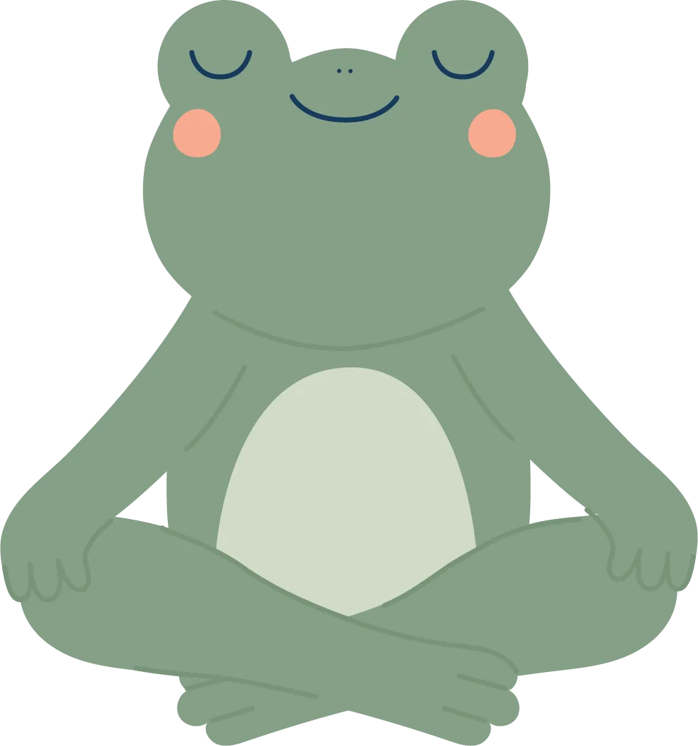 Meditating frog