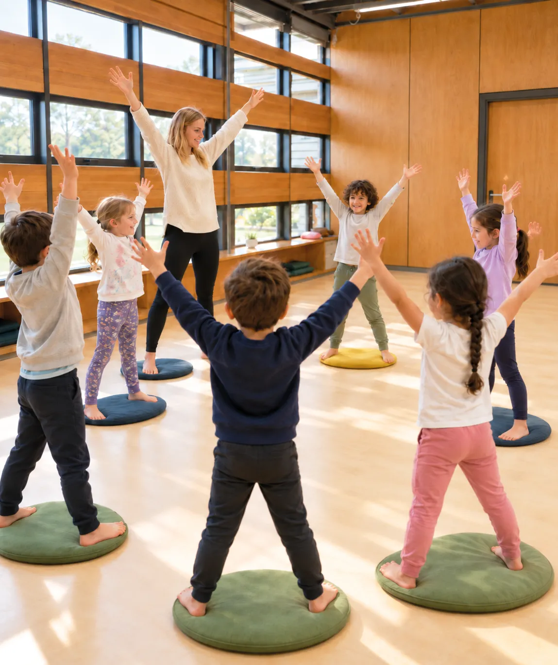 Children practicing the Eline Snel Method