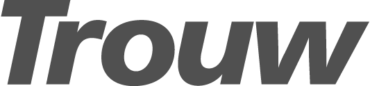 Logo text reading 'Trouw' in bold, stylized uppercase letters.