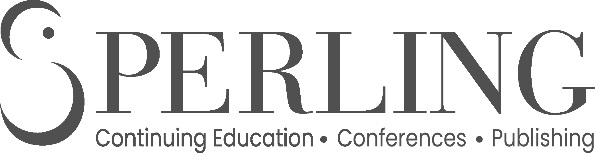 Sperling logo with a stylized bird head on the left and the words 'Sperling Continuing Education · Conferences · Publishing'.