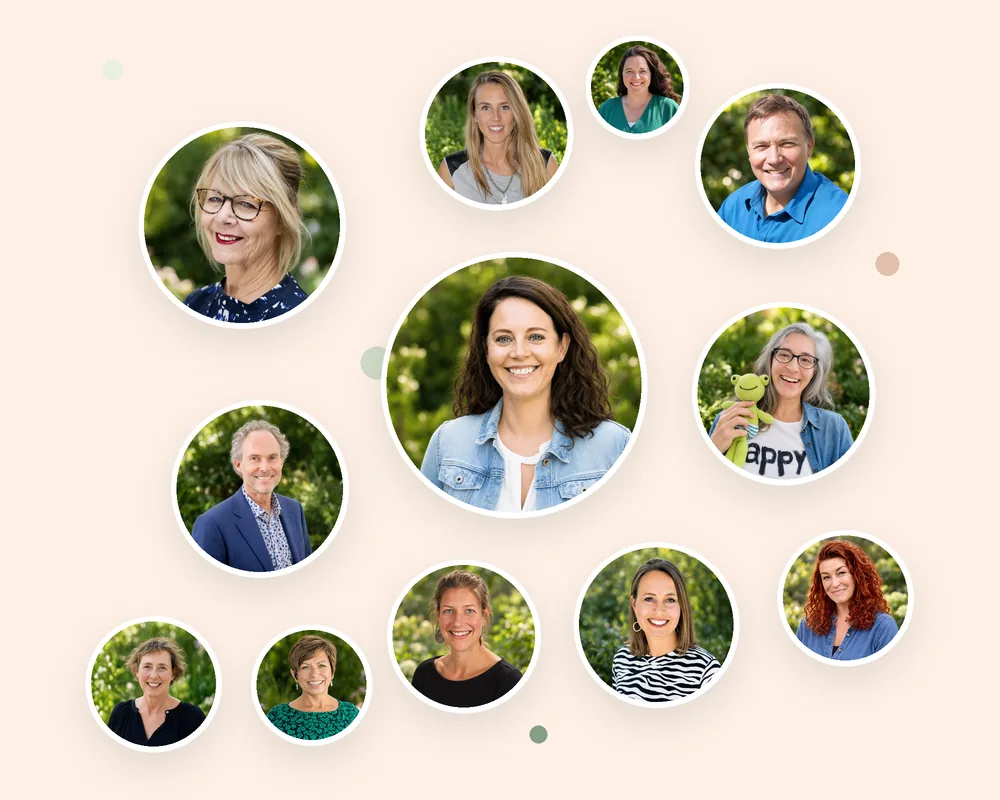 Portraits of the AMT team and trainers