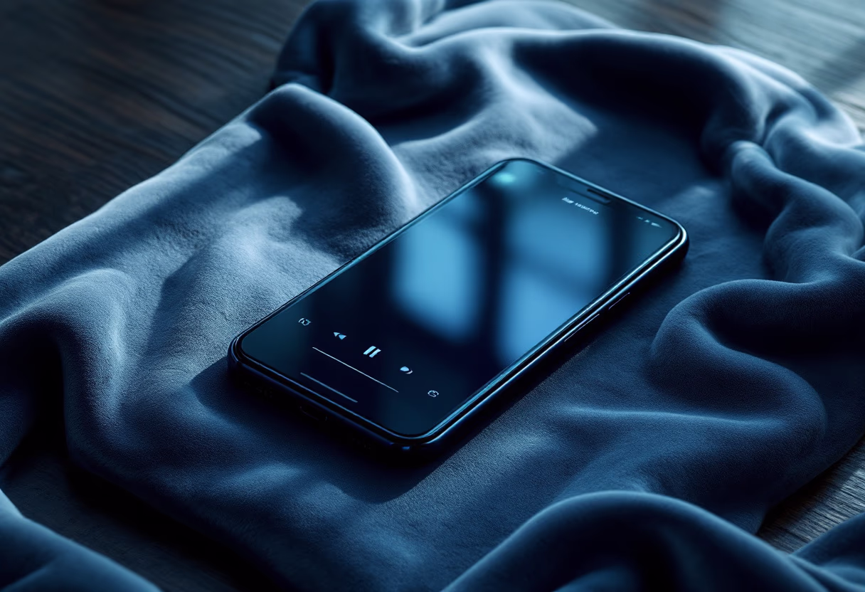 image of music streaming on mobile device