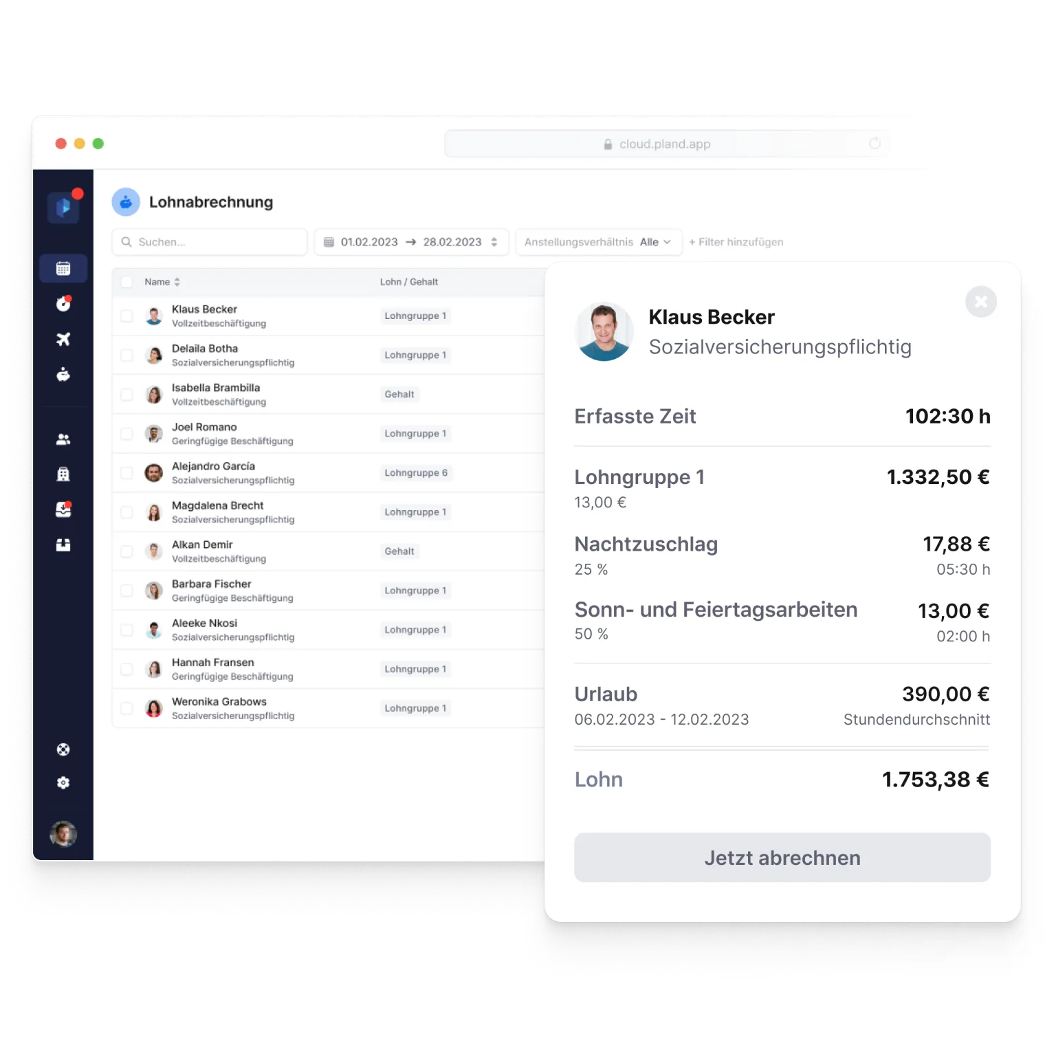 Software Gebäudereinigung für vorb. Lohnabrechnung