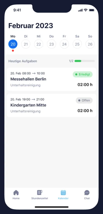 PlanD App: mobiler Dienstplan mit heutigen Aufgaben