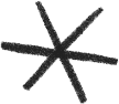 Black asterisk symbol on a white background.