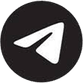 White paper airplane icon inside a black circle.