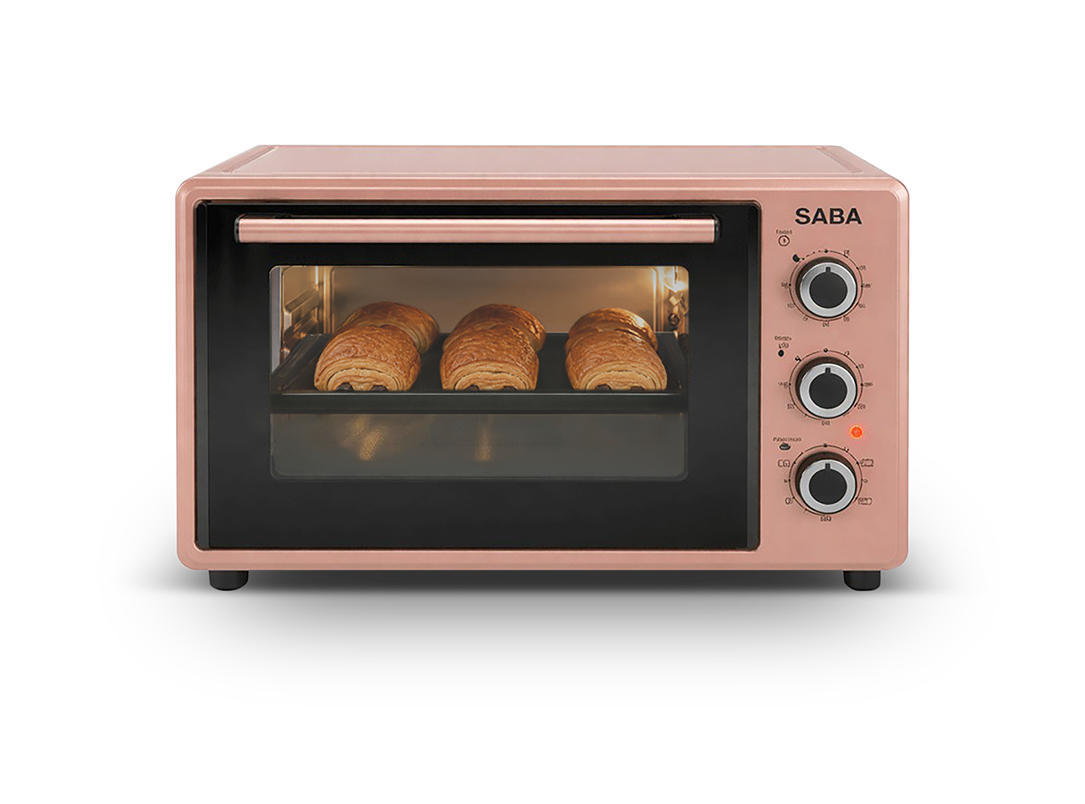 SABA 35L oven baking croissants with the Turbo function