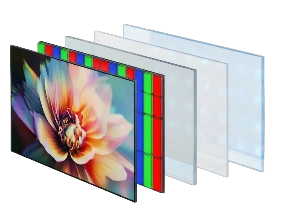Exploded view of the SABA LED panel layers