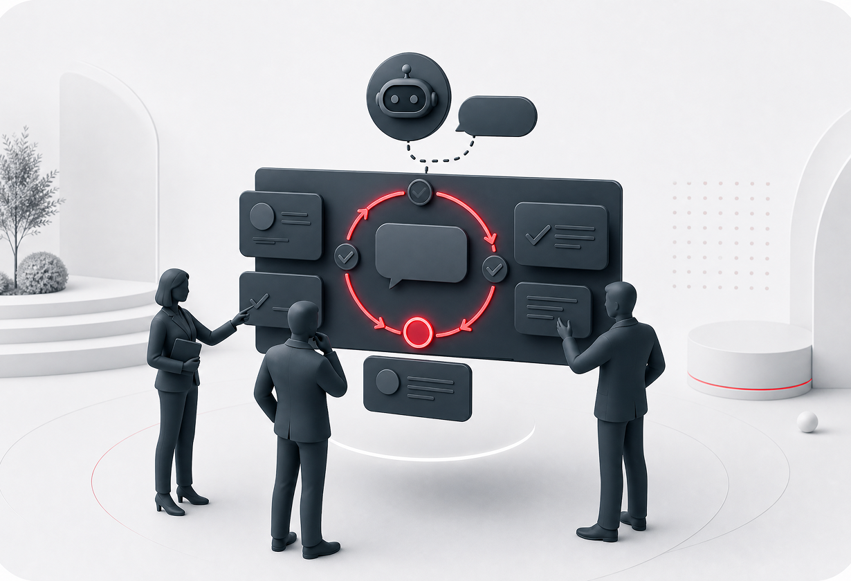 Illustration: Pilotgruppe testet die Plattform im Arbeitsalltag