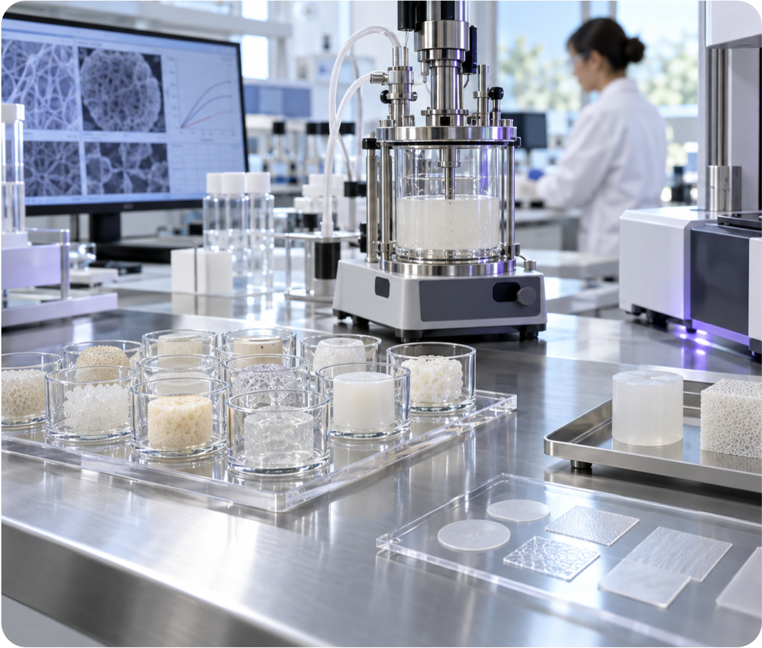 Laboratory biomaterials and tissue samples for product concept development