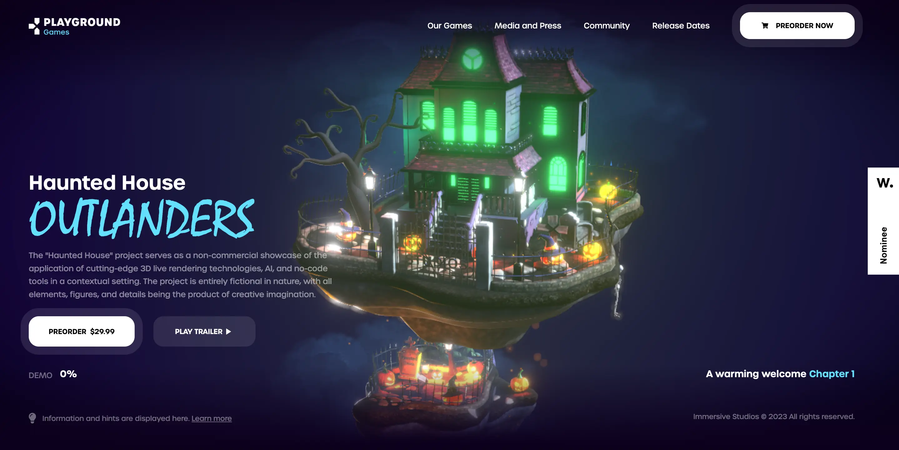Haunted House Outlanders Scrollytelling
