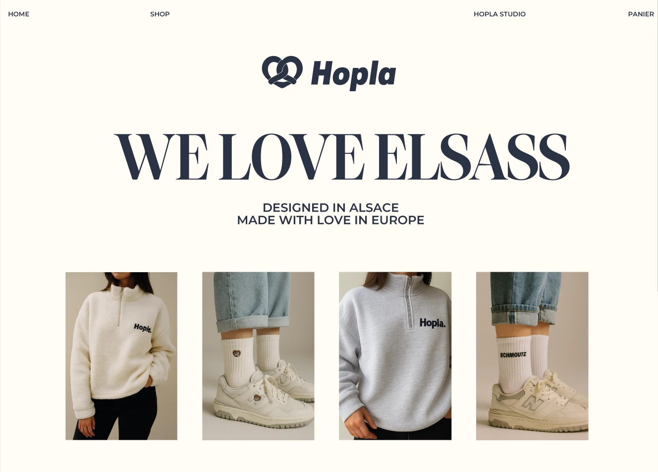 Design d’interface web pour la marque.