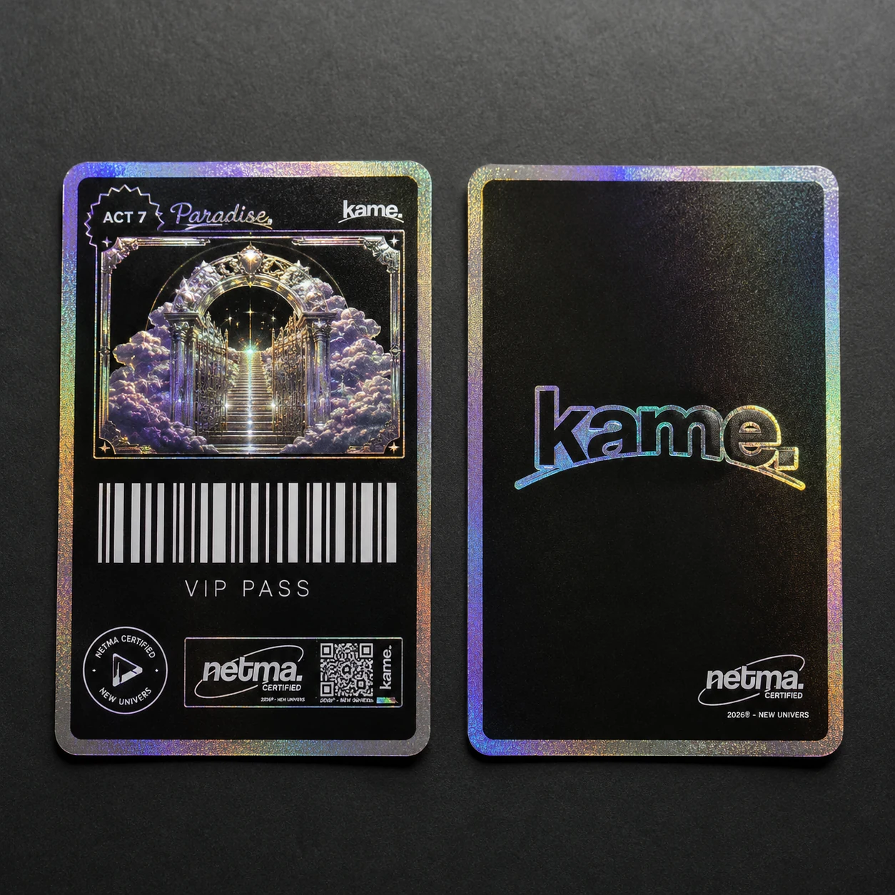 Cartes Paradise — simulation des faces et finitions.