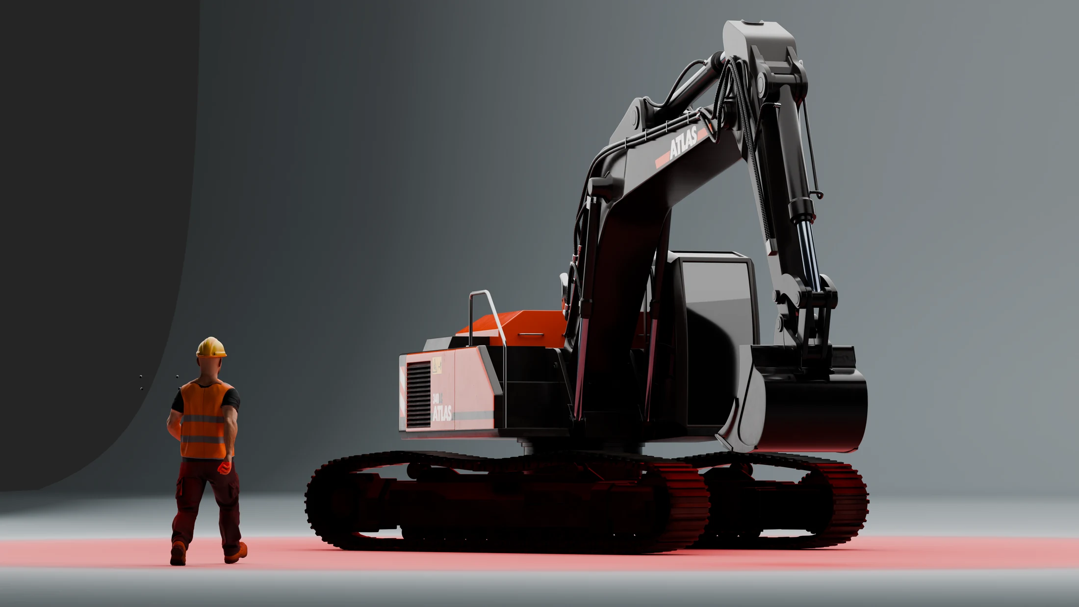 Construction d’une scène technique et environnement de chantier.