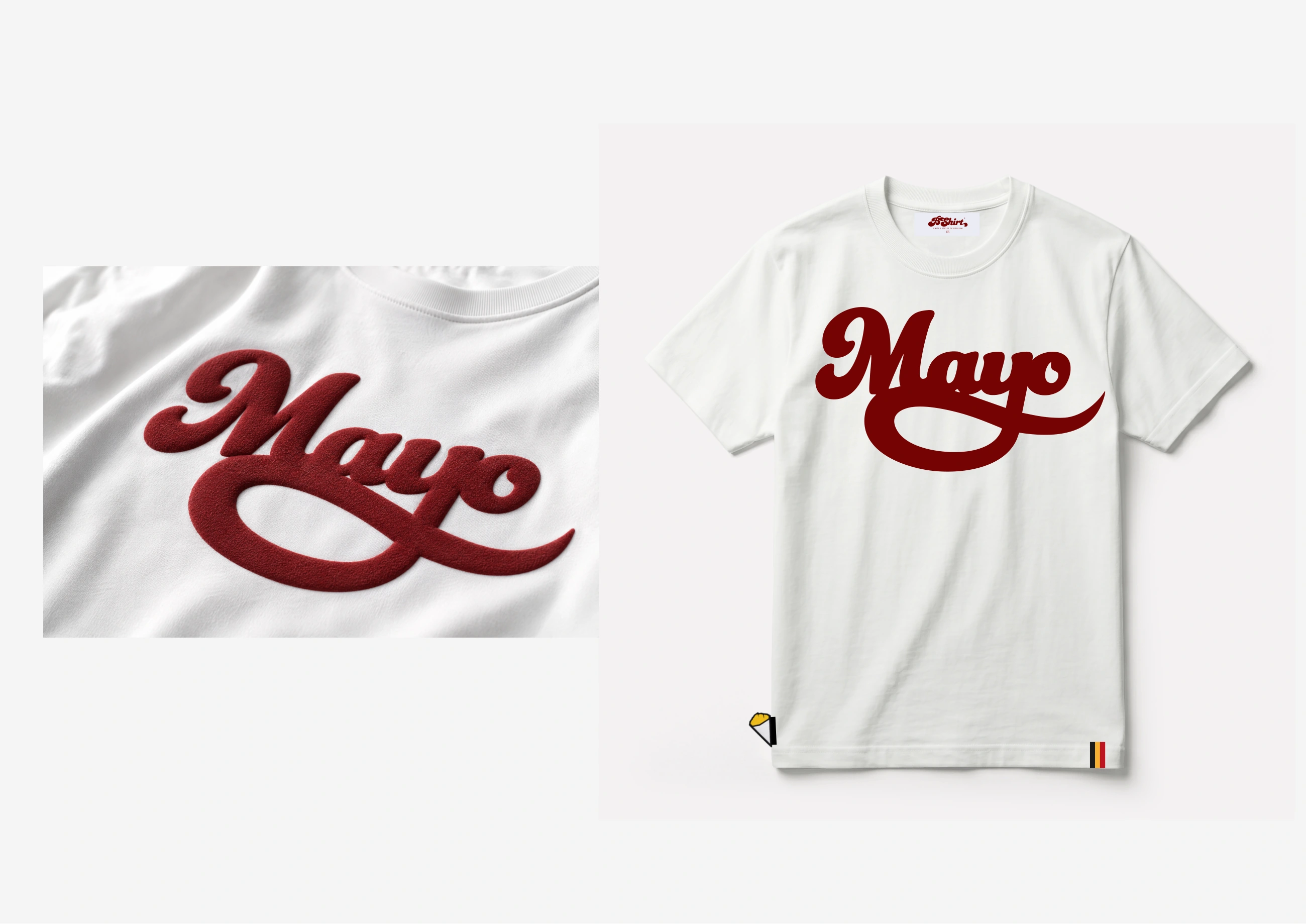 Mayo — placement du dessin sur le t-shirt.