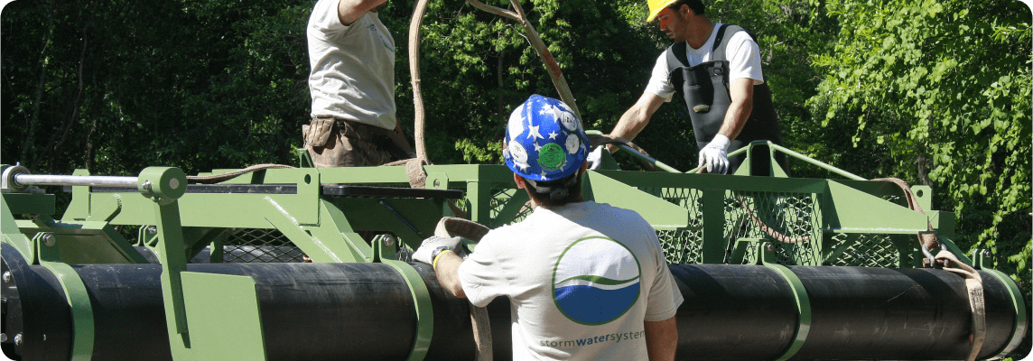 a picture of our team installing a product