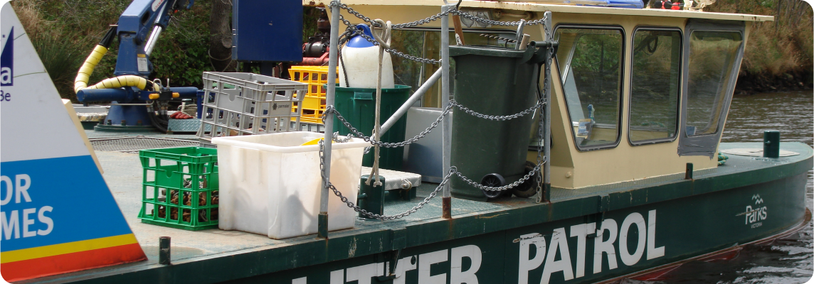 a litter patrol boat