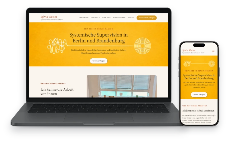Website von Weiser SV auf Laptop und Handy
