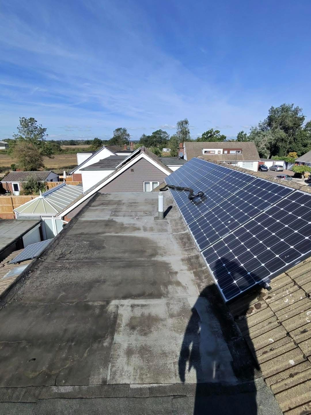Before: the original flat roof