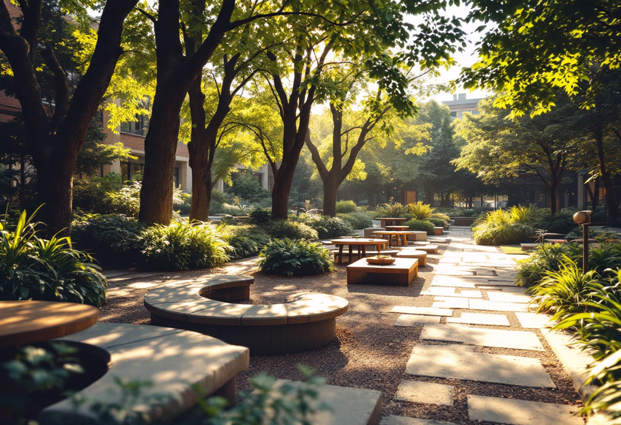 Residential grounds and community walkways