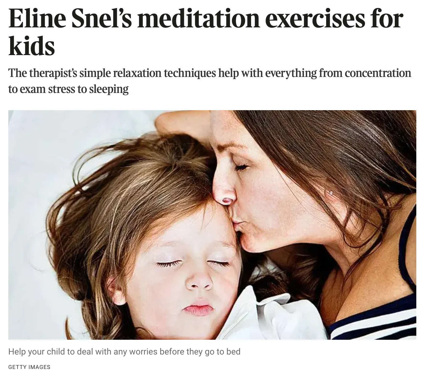 Eline Snel’s meditation exercises for kids