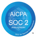 AICPA SOC 2 certification badge with the text 'SOC for Service Organizations'.