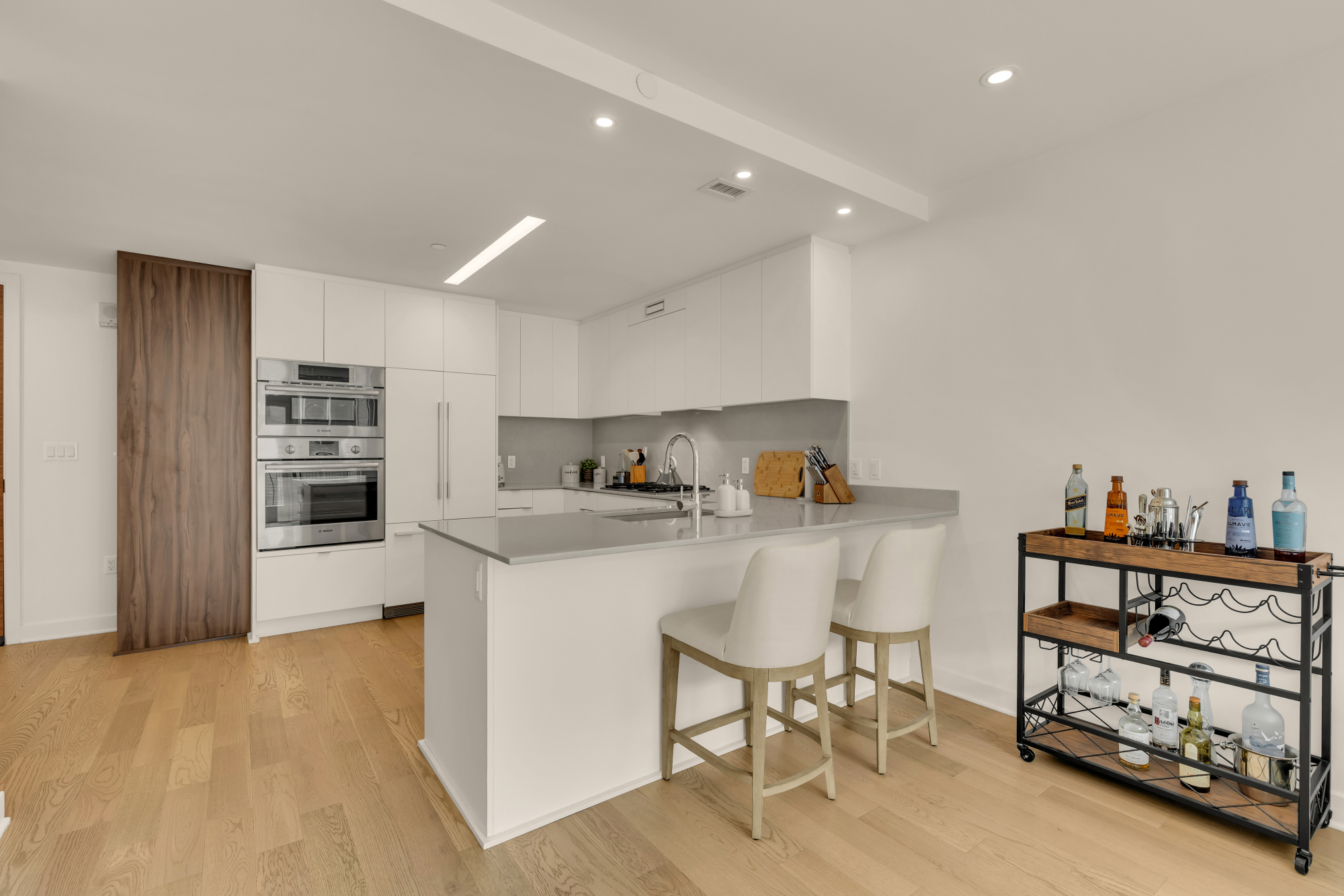 Kitchen island at Kennedy on L #1105