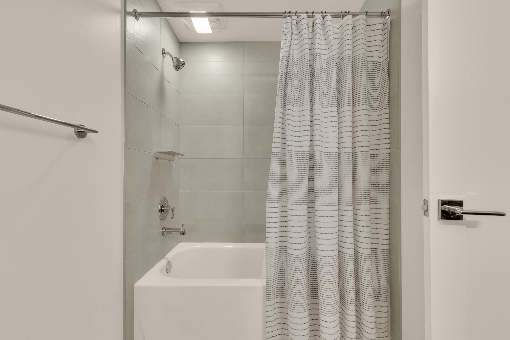 Bathroom shower at Kennedy on L #1105