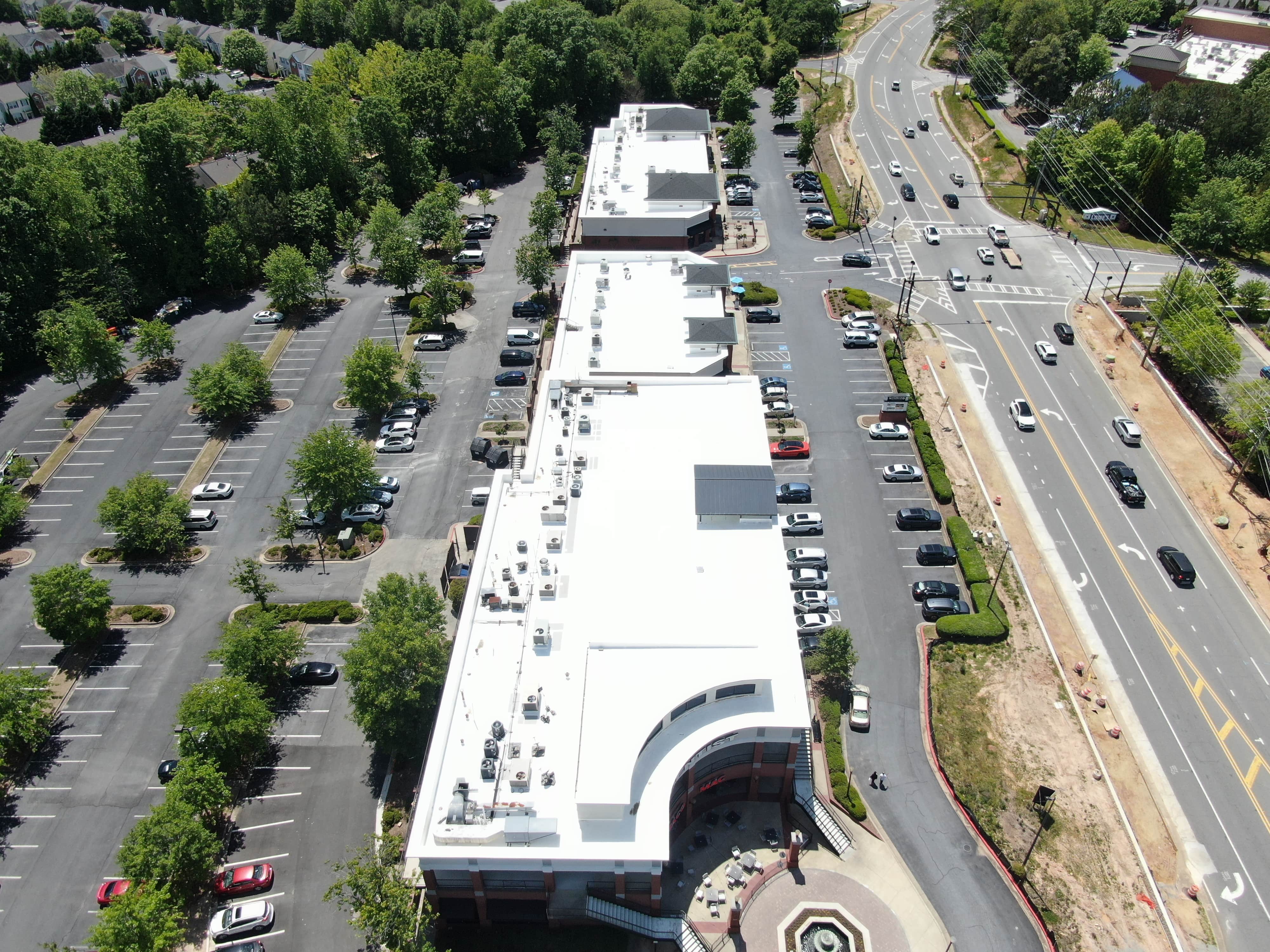 Drone inspection of a finished membrane roof