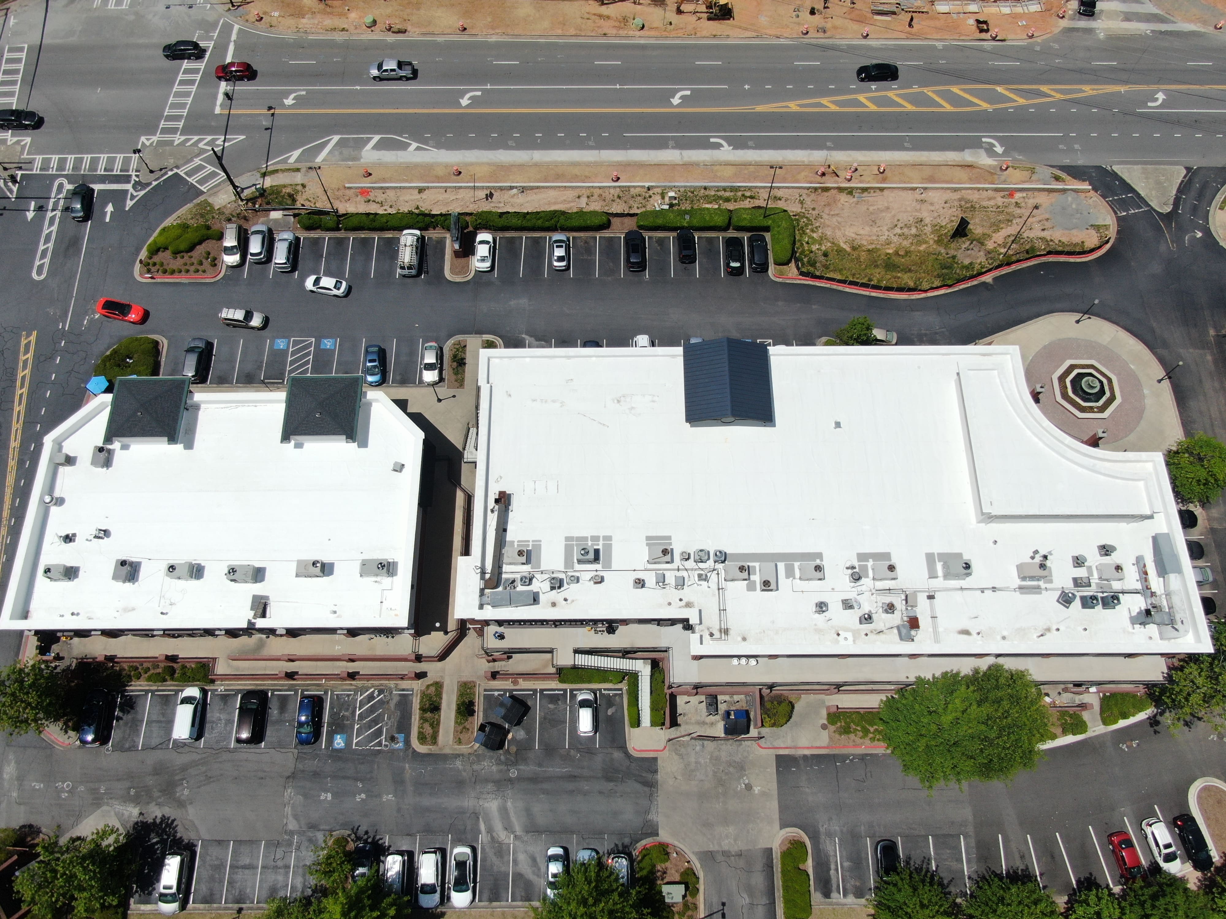 Drone inspection of a finished membrane roof