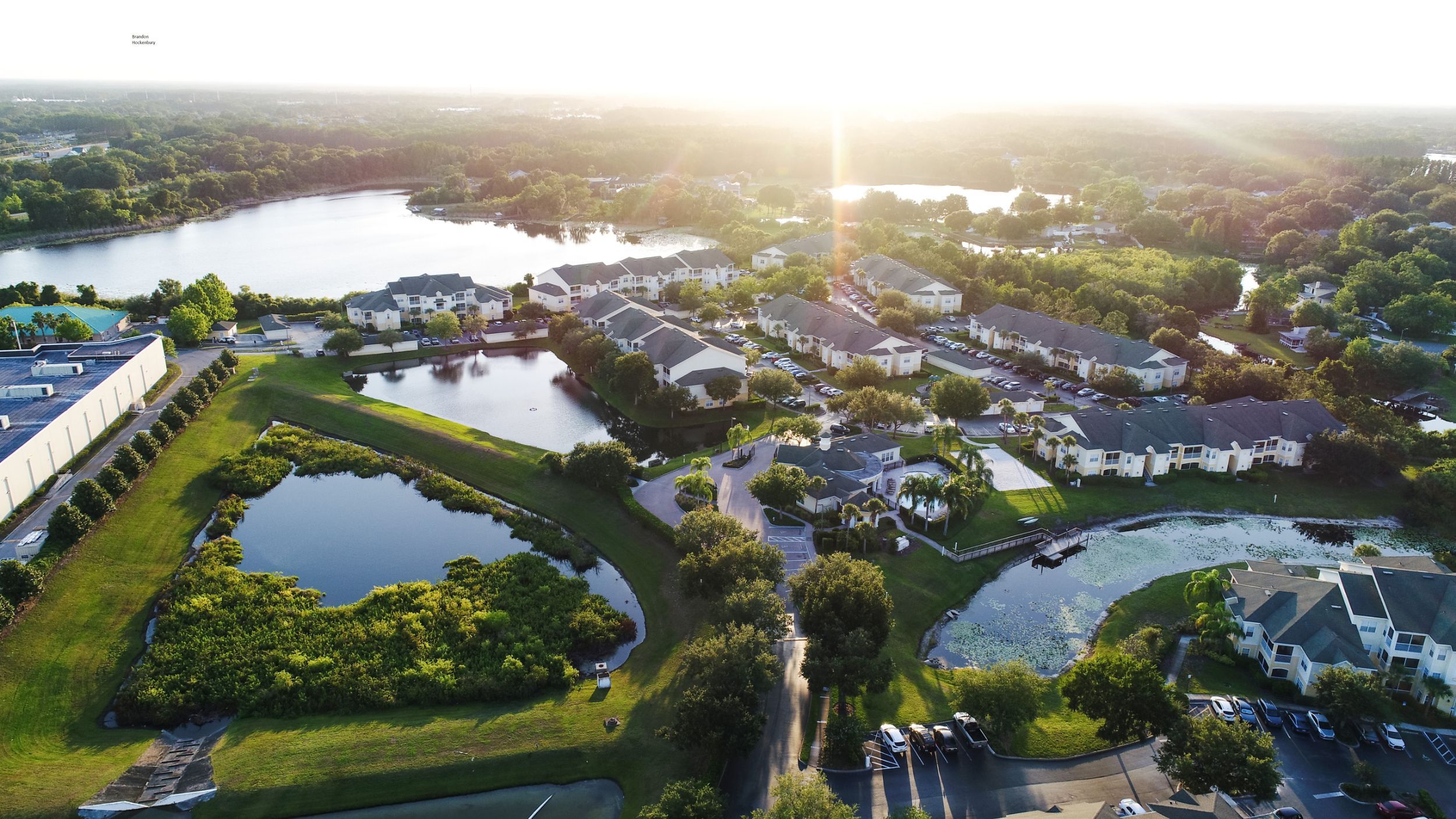Lake 28: Aerial view of the community and lakes