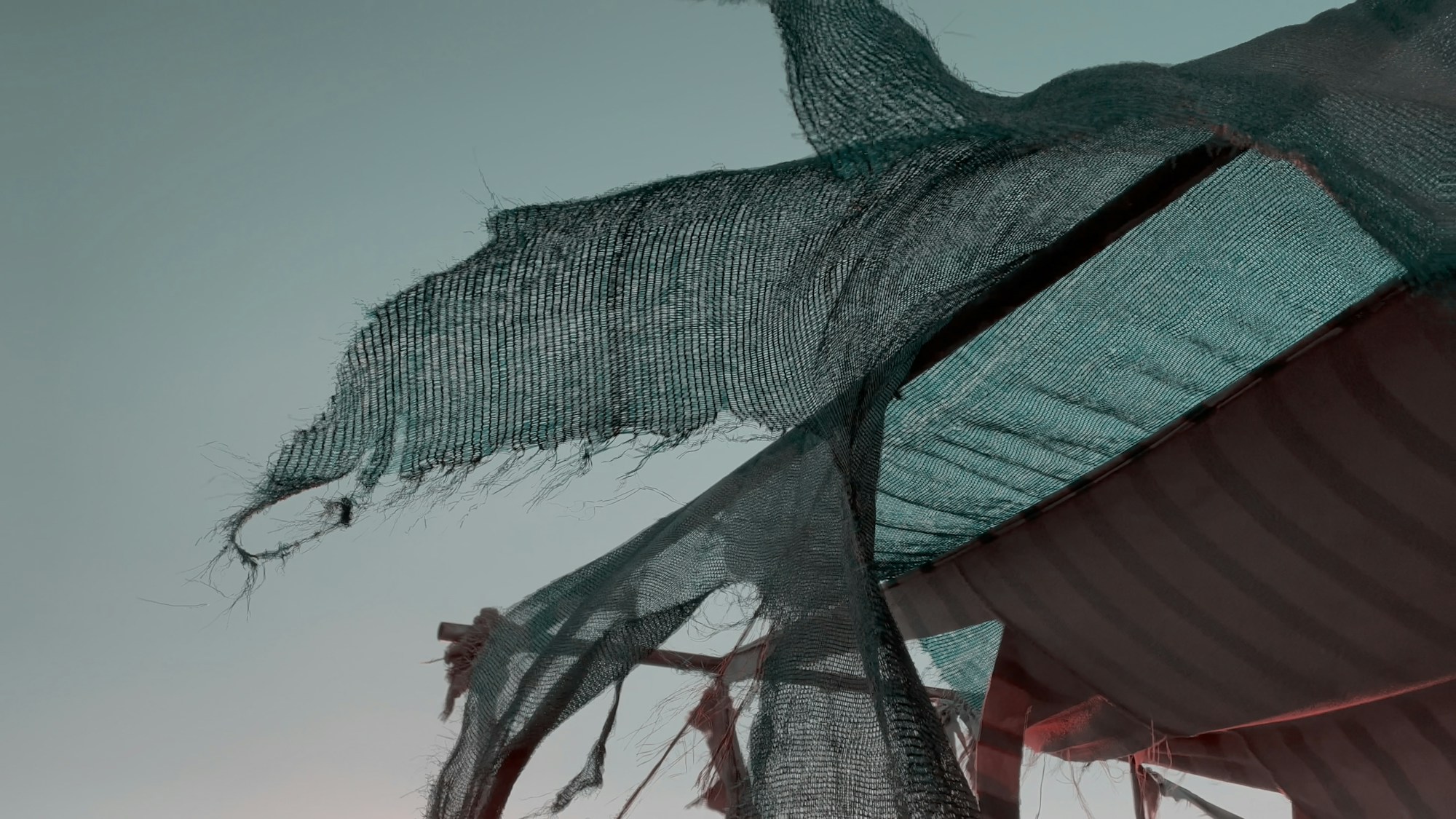 Storm-torn roofing that needs emergency dry-in